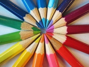 This photo of a display of colored art pencils ... a favorite art staple of professional and amateur artists ... was taken by Romanian photographer Tibor Fazakas. 